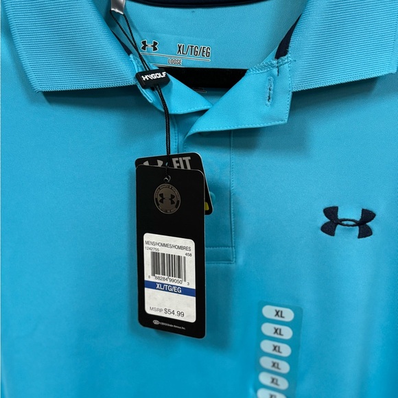 Under Armour HeatGear Golf Polo – XL – Bright Blue – NEW With Tags - Picture 2 of 7